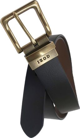 Izod Mens Reversible Cut Edge Leather Belt in Black at Nordstrom, Size X-Large