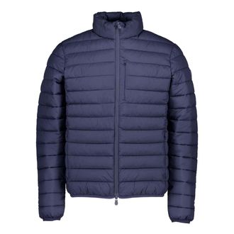 Save The Duck Gewatteerde blauwe jas - Heren - Gewatteerde jassen - Blauw - 3XL - Polyester - Jassen