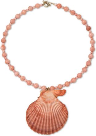 Jennifer Behr Roma necklace - women - Coral/Shell - One Size - Orange