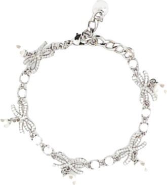Self Portrait Kristallen Sneeuwvlok en Parels Armband - Dames - Armbanden - Grijs - ONE Size - Accessoires
