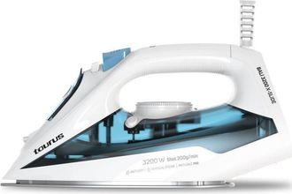 Taurus Bali 3200 X-slide Plancha Vapor-seco Suela De Cer&aacute;mica 3200 W Azul, Blanco
