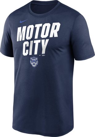 Nike Detroit Tigers City Connect Team Phrase Script Nike Mens Dri-FIT MLB T-Shirt in Blue | NKGK44BDG-TG9