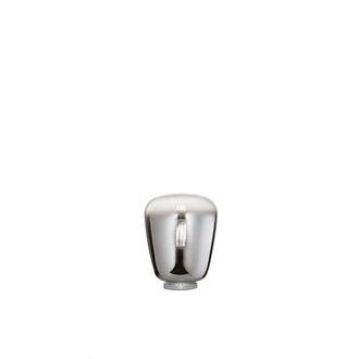 Luce-Ambiente-Design Smoke lamp in Black Metal With Smoked Gray Glass Diffuser 20 Cm