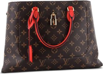 Louis Vuitton Flower leren shopper met monogram canvas - Bruin