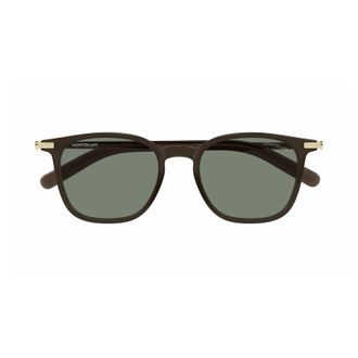 Montblanc Square Frame Sunglasses with Gold Accents