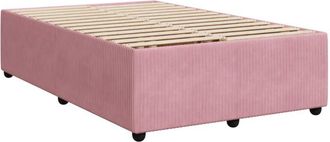 vidaXL Estructura De Cama Sin Colch&oacute;n Terciopelo Rosa 120x190 Cm Vidaxl