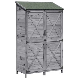 vidaXL Cobertizo De Jard&iacute;n Gris 106 X 56 X 176,5 Cm Vidaxl