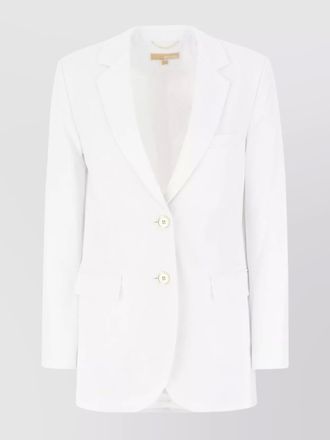 Michael Kors triacetate blend blazer with flap pockets