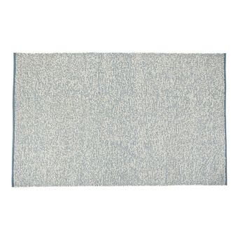 Maisons du monde Alfombra de algod&oacute;n reciclado color crudo y azul 160 x 230