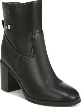 Giani Bernini Olaa Boots Womens Black Faux Leather Block Heel Bootie LION753