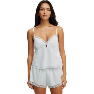 Cotton On Womens Cotton Soft Keyhole Cami in Cloud Blue at Nordstrom, Size Xx-Small