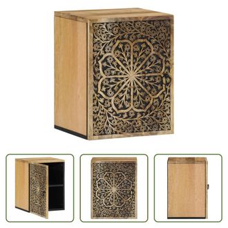 vidaXL Vidaxl Armario De Ba&ntilde;o De Pared Madera Maciza De Mango 38x33x48 Cm