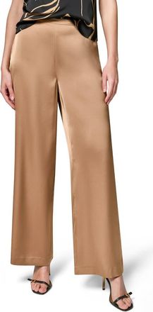 DKNY Wide Leg Satin Pants in Fawn at Nordstrom, Size X-Small