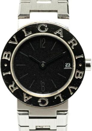 Bulgari Pre-owned Stainless Steel watches - Heren - Vintage Horloges - Zwart - ONE Size - Vintage