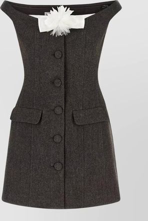Self Portrait bardot neckline mini dress