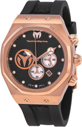 Technomarine Reef Chronograph Quartz Diamond Black Dial Mens Watch TM-520004