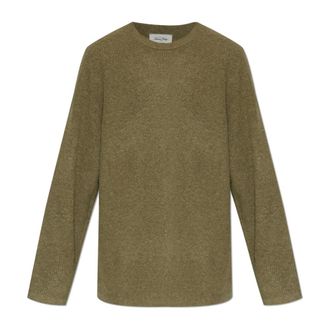 American Vintage American Vintage, Round-neck Knitwear, male, Green, Size: M/L Damsville Crew Neck Sweater