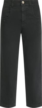 Eleventy Carrot Fit Chinos - Dames - Chinos - Zwart - L - Katoen - Broeken
