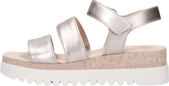 Gabor Metallic Platform Sandaal - Dames - Sandalen - Roze - 43 EU - Leer - Schoenen