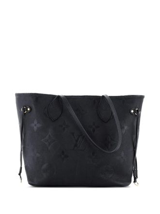 Louis Vuitton Borsa tote Neverfull NM in pelle Empreinte MM Monogram Giant - Nero