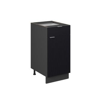 Vicco Mueble Bajo De Cocina Fame-line, Rayas Negras, 40 Cm Sin Encimera
