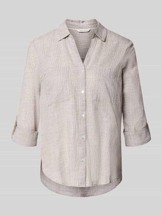 Tom Tailor Regular Fit Hemdbluse aus reiner Baumwolle in Taupe, Gr&ouml;&szlig;e 34