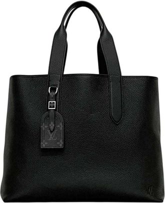Louis Vuitton Black Noir Leather Tote Bag (Pre-Owned)