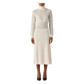 Elisabetta Franchi Mujer, Vestidos, Beige, Talla: L