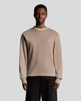 Lyle & Scott Heavyweight Crew Neck Sweatshirt - Beige