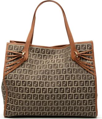 Fendi 2000-2010 Zucchino Canvas tote bag - Bruin
