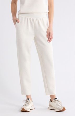 Zella Whisper Knit Ankle Pants in Beige Ivory Heather at Nordstrom Rack, Size X-Large