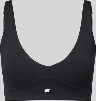 Fabletics Bustier mit Label-Print Modell PURELUXE LONGLINE in Black, Gr&ouml;&szlig;e XL