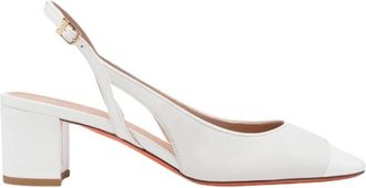 Santoni Gabrielle Pomp - Dames - Pumps - Wit - 37 EU - Leer - Schoenen
