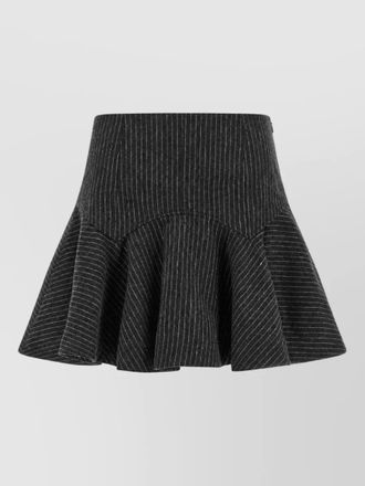 Ganni pinstriped a-line skirt