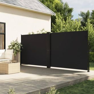 Berkfield Home Retractable Side Awning Black 180x1000 cm