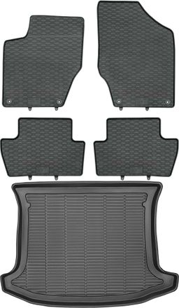 OEM Juego De Alfombrillas De Goma Para Coche Y Alfombrilla Para Maletero Para Peugeot 308 I Estate (2007-2013)