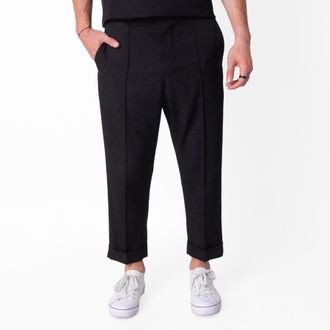 Balmain Tailored Slouch Wool Trousers, Brand Size 48 (US Size 32)