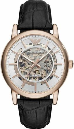 Emporio Armani Accessoires, Heren, Roze, ONE Size, Leer, Ar 60007 Horloge
