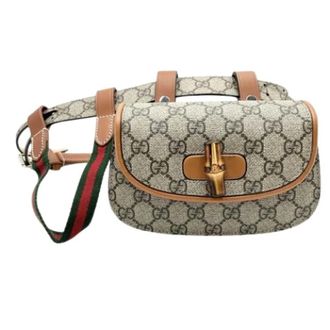 Gucci Pre-owned Vintage GG Supreme Belt Bag - Dames - Pre-owned - Beige - Maat: ONE Size Leer