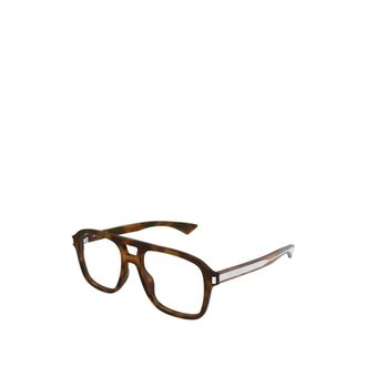 Saint Laurent Glasses, male, Brown, Size: 55 MM Aviator Optical Frame