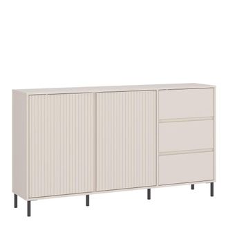 Furniture To Go Avenale Sideboard 2 Door 3 Drawer in Cashmere in Cream