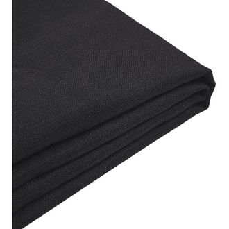 Beliani Beliani - Funda Reemplazable En Tela Negra Para Cama 160 X 200 Cm Desmontable Lavable Fitou