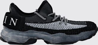 Philipp Plein Sneakers low top in jersey di viscosa con logo posteriore