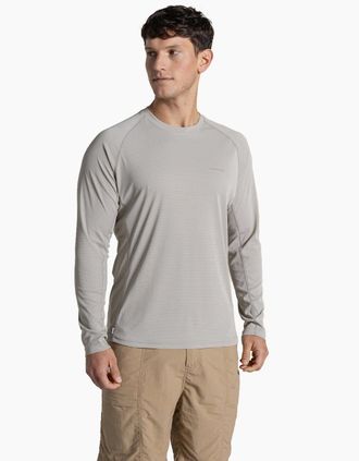 Craghoppers Mens Craghoppers Mens NosiLife SolarShield+ Long Sleeve T-Shirt - Grey - Size: 42
