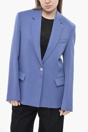 The Attico Blazer Oversized in Lana con Tasche ad Aletta The Attico