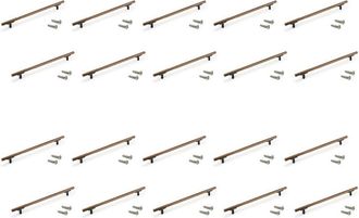 Emuca Lote De 20 Tiradores Para Mueble Riad, L232mm, Intereje 192mm, Aluminio, Bronce - Emuca