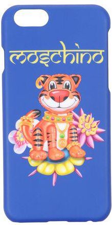 Moschino Cartoon Tiger Flower Accessories Case for Iphone 6/6s Plus in Blue