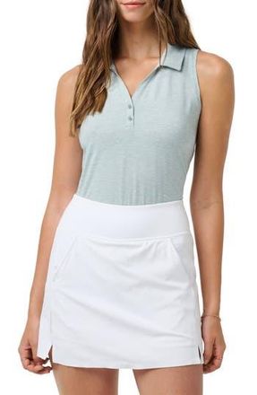 Travis Mathew Featherweight Active Sleeveless Polo in Heather Ether at Nordstrom Rack, Size X-Large