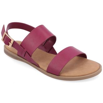 Journee Collection Women & apos;s Lavine Medium and Wide Width Flat Sandals