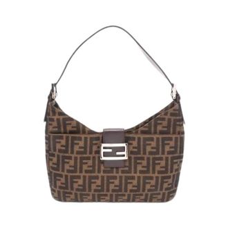Fendi Pre-owned Shoulder Bags, female, Brown, Size: ONE SIZE Pre-owned Vintage Shoulder Bag